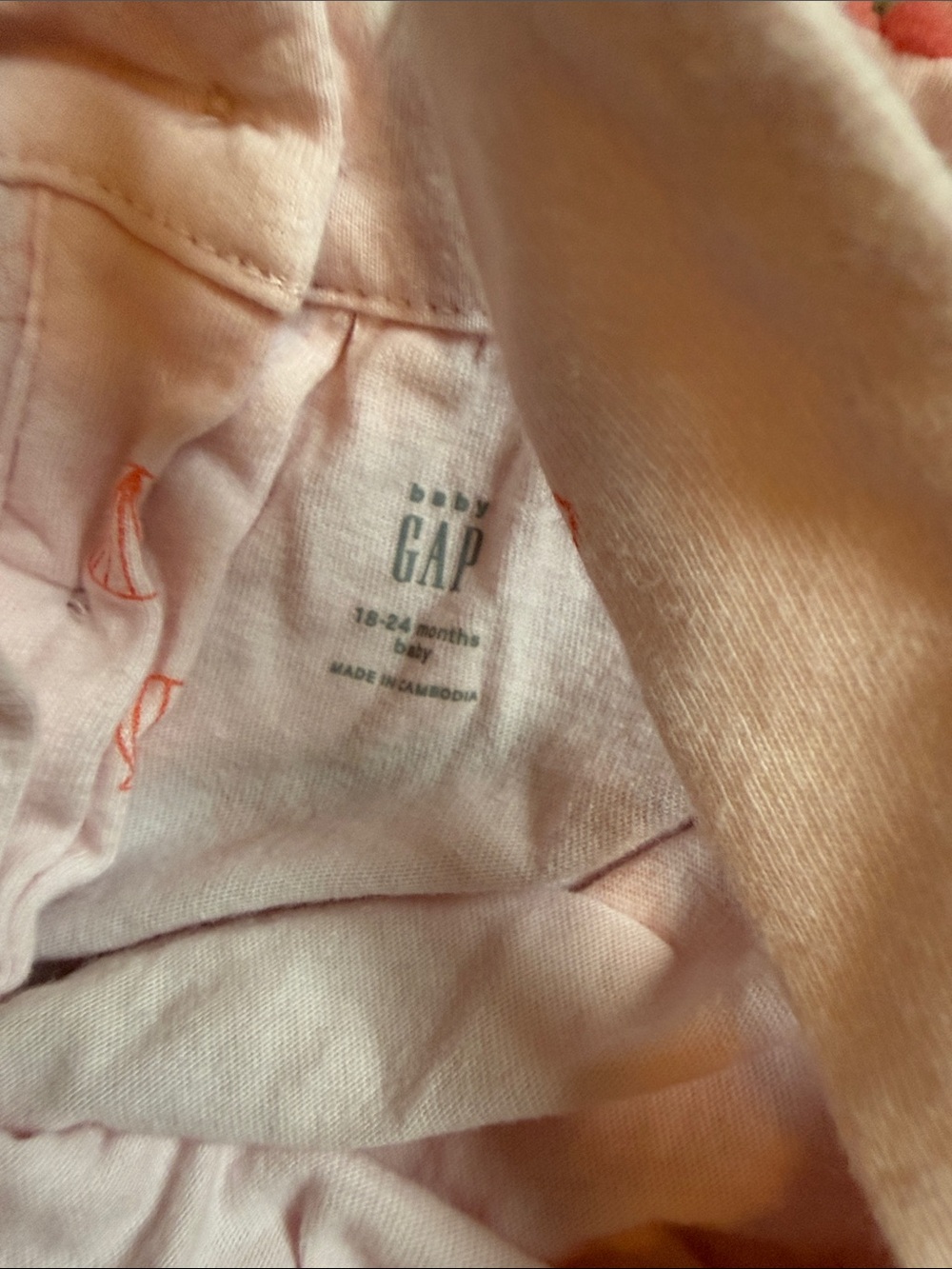 GAP Light Pink Shell-Print Ruffle Romper - Picture 3 of 3